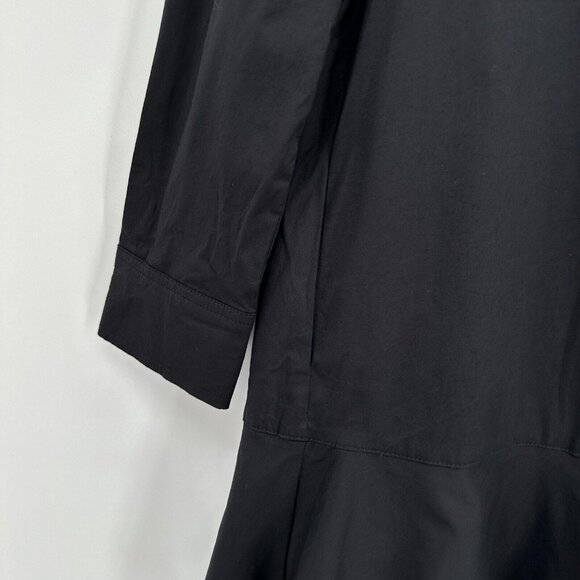Tuckernuck Women's Black Callahan Shirt Dress Ruffle Hem Swing Style sz XS NWOT - Picture 4 of 7